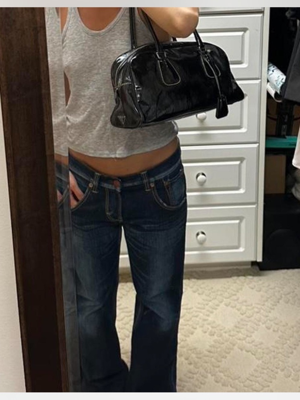 Prada⭐️Venice Black Patent Leather Bowler Bag! Offers are always welcome! - Picture 2 of 16